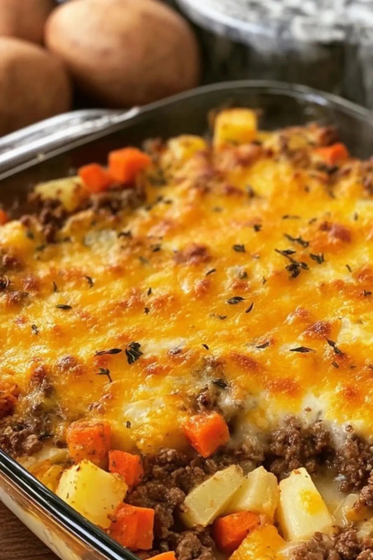 Amish Hamburger with Fall Veggies Bake