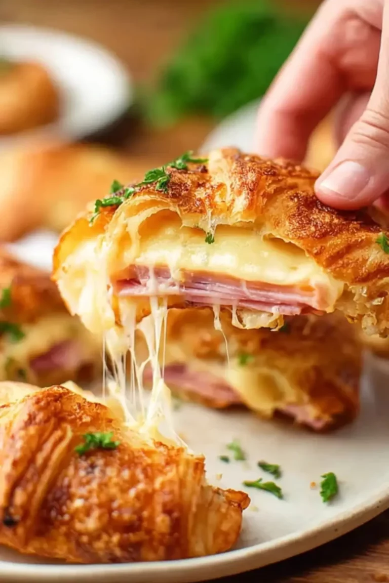 Baked Ham and Cheese Croissants