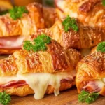 Baked Ham and Cheese Croissants