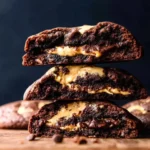Peanut Butter Filled Brownie Cookies
