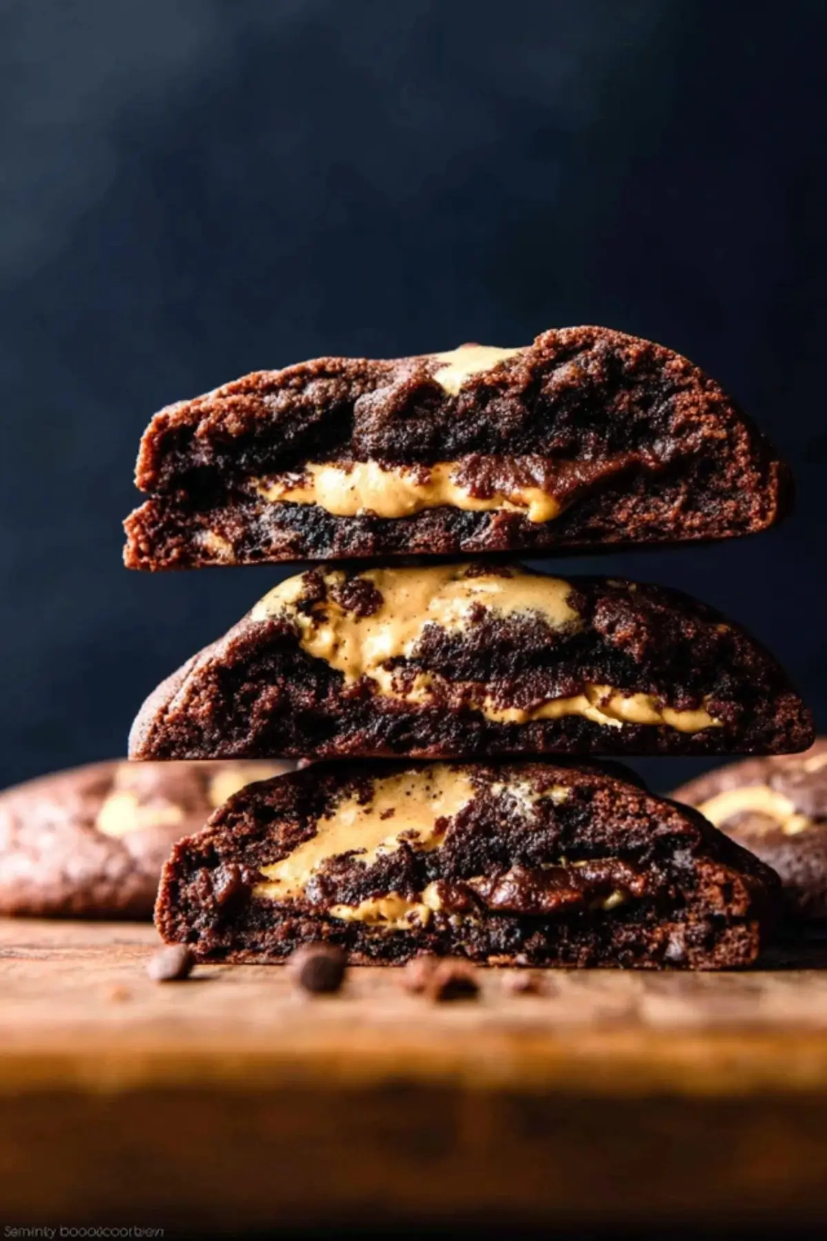 Peanut Butter Filled Brownie Cookies