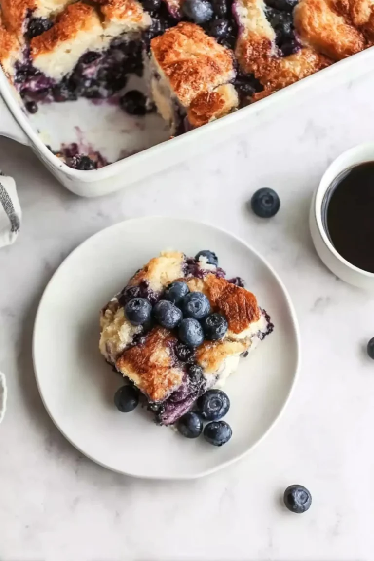 Overnight Blueberry French Toast Casserole