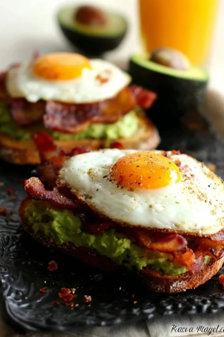 Avocado Toast with Bacon and Egg