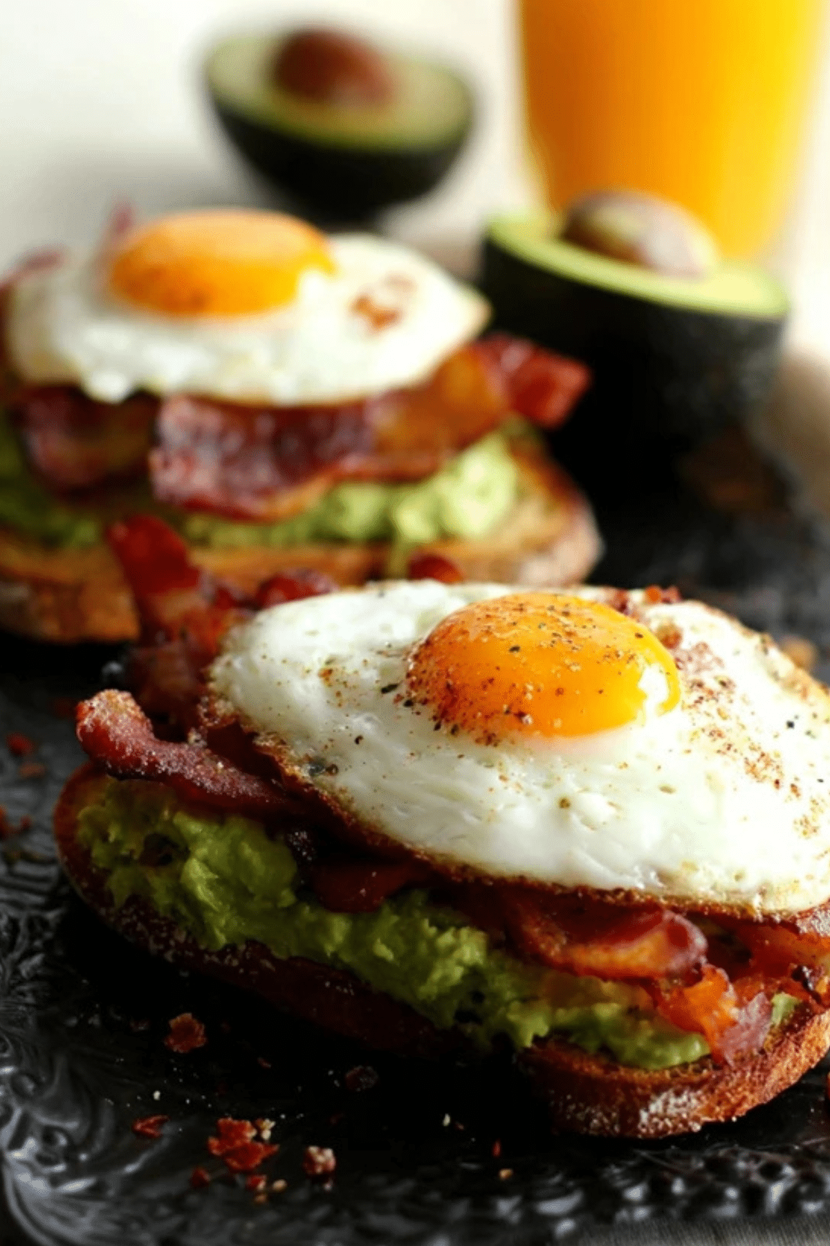 Avocado Toast with Bacon and Egg