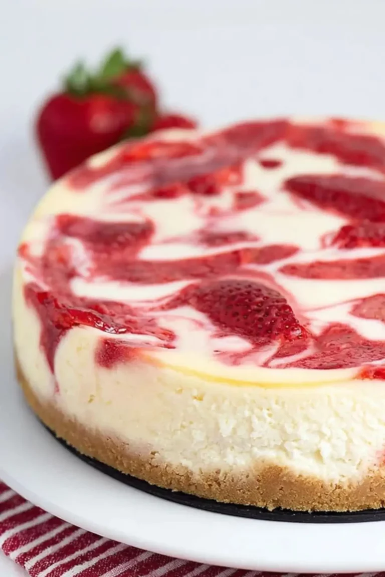 Strawberry Swirl Cheesecake