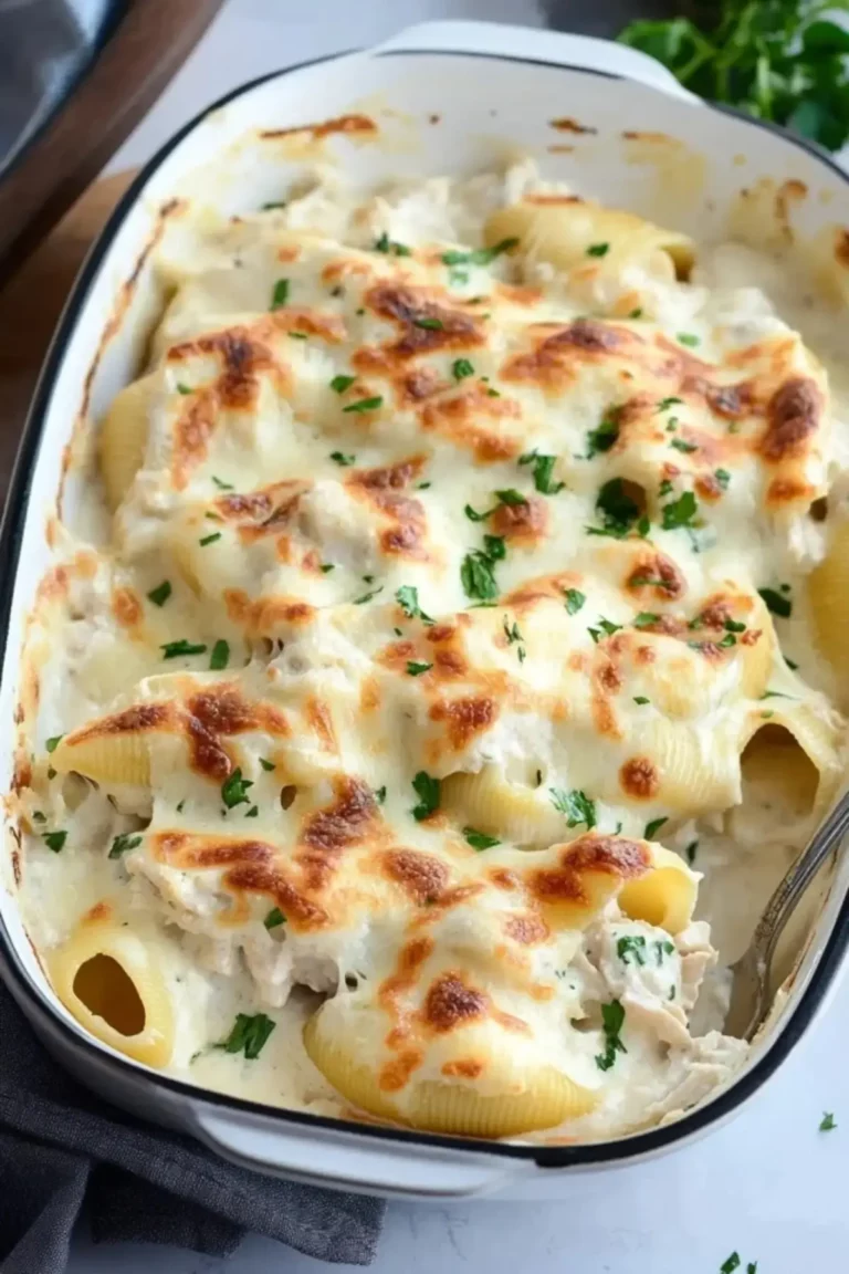 Chicken Alfredo Stuffed Shells