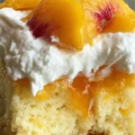 Peaches and Cream Poke Cake