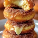 Churro cheesecake donut cookies with cinnamon-sugar coating