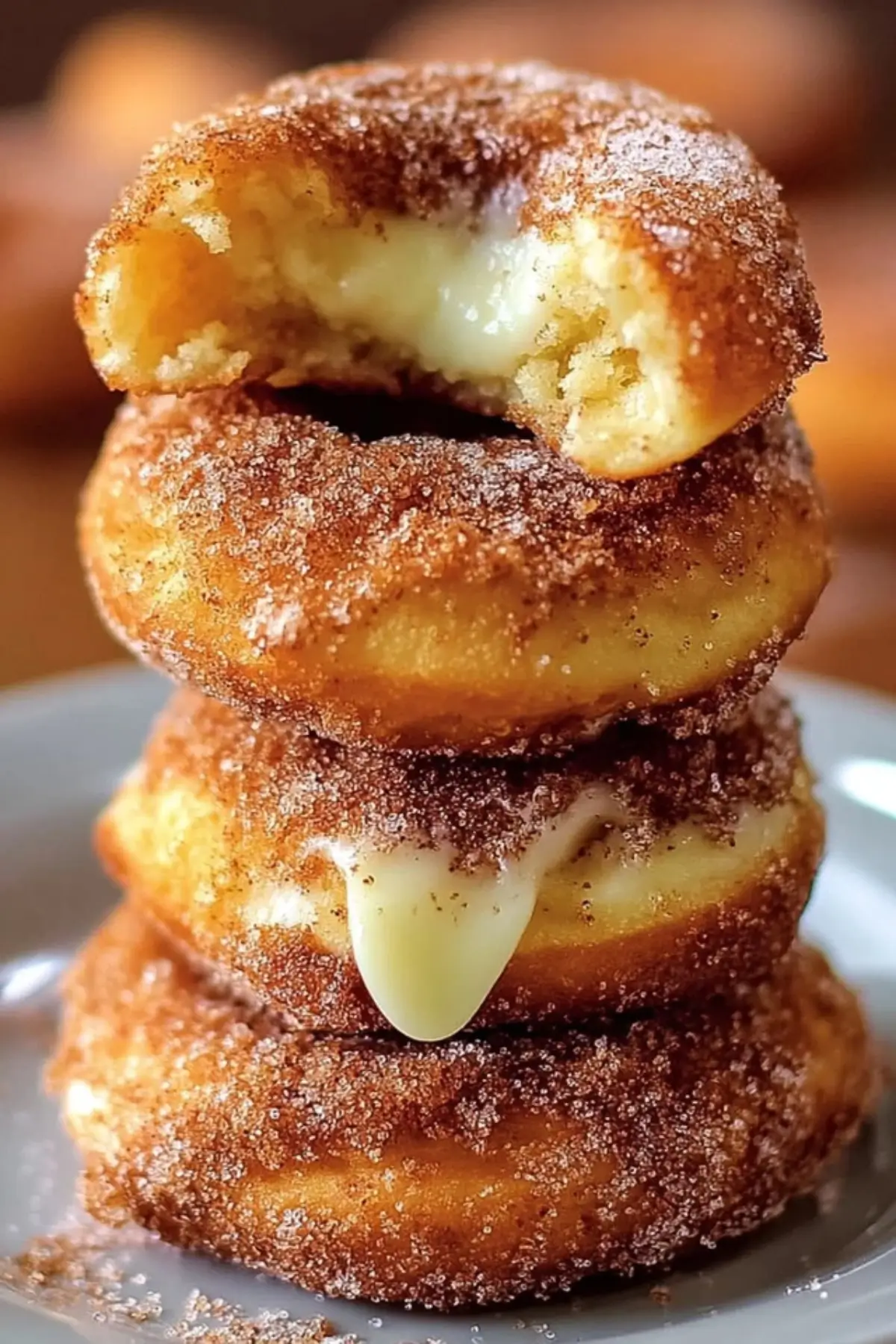 Churro cheesecake donut cookies with cinnamon-sugar coating