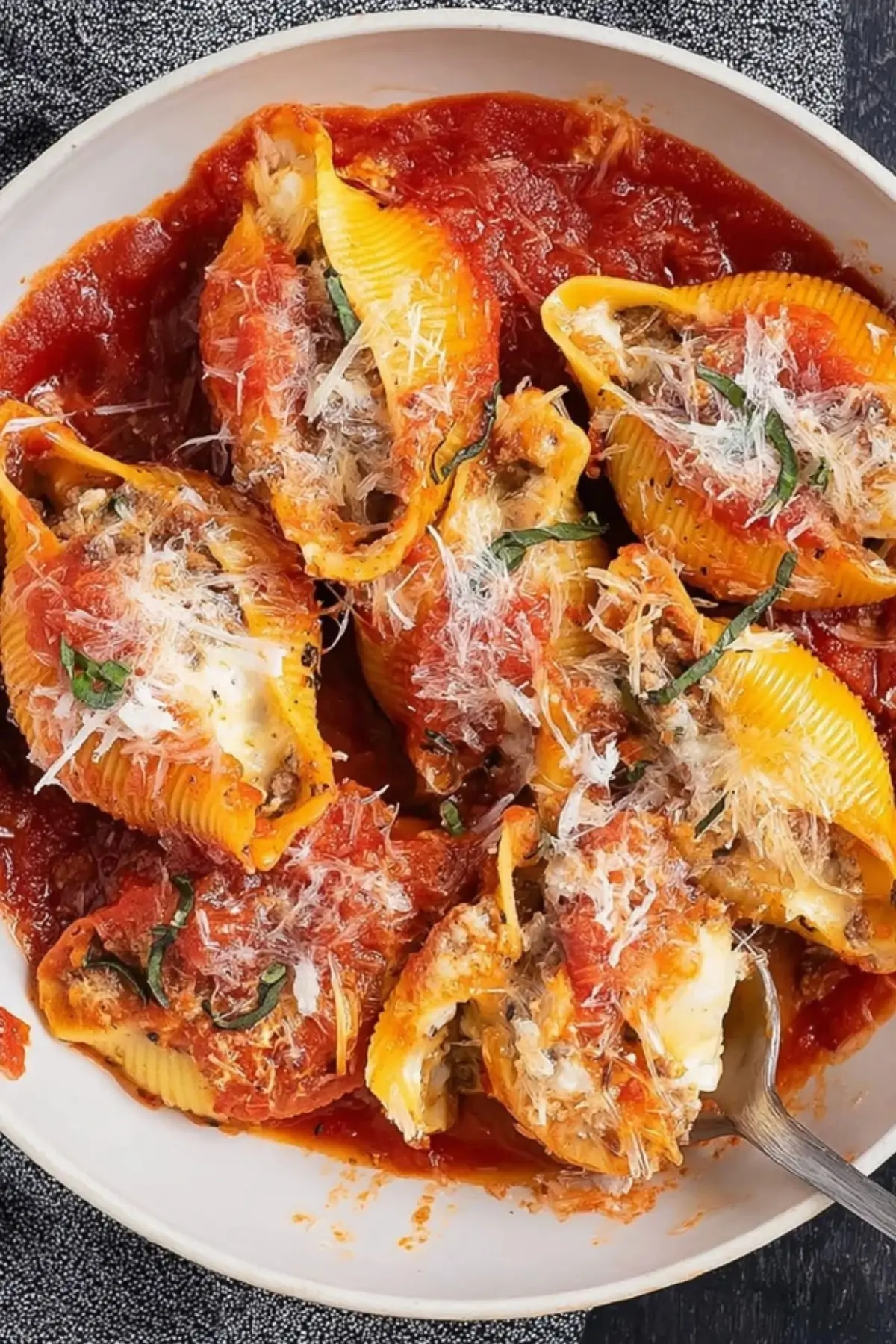 creamy ricotta beef stuffed shells pasta