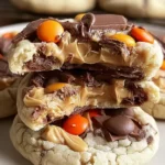 gooey reese's cheesecake cookies