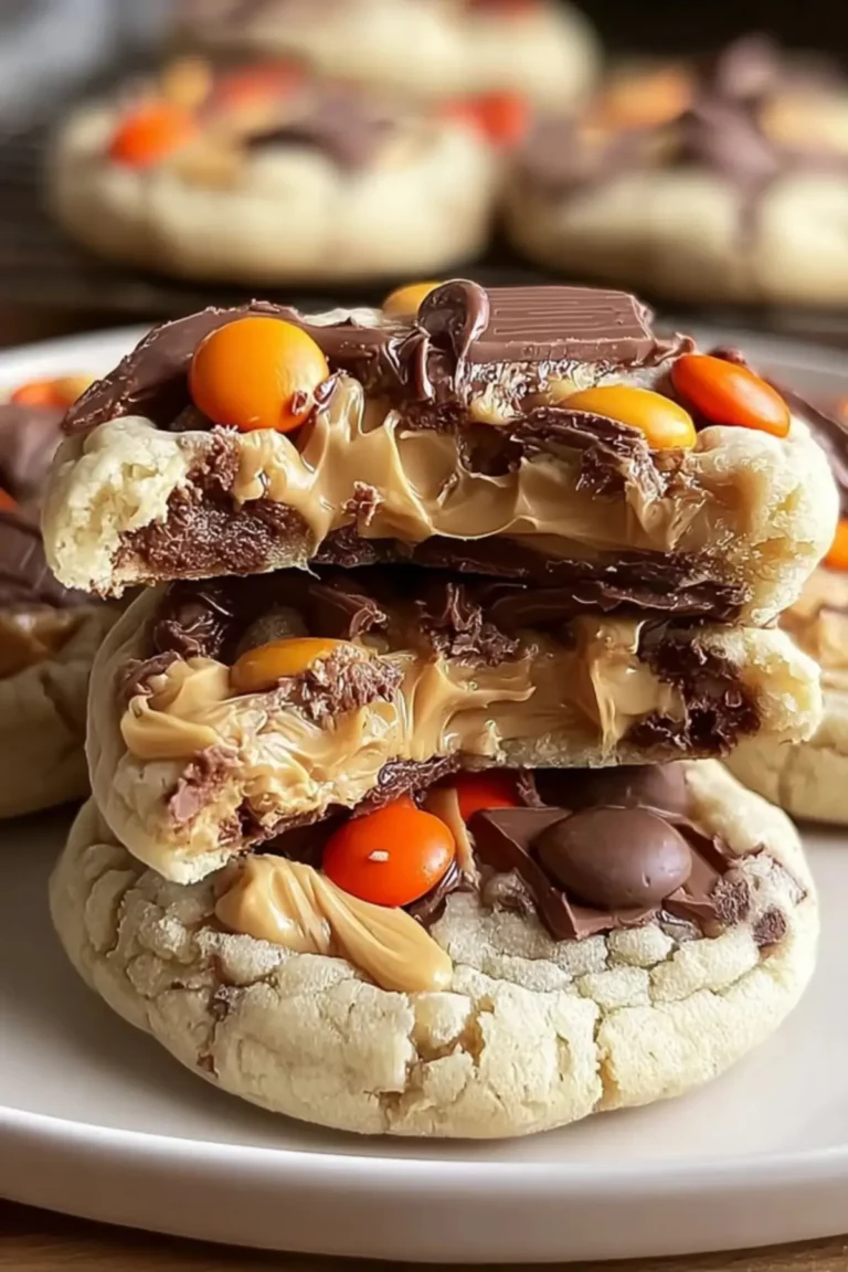 gooey reese's cheesecake cookies