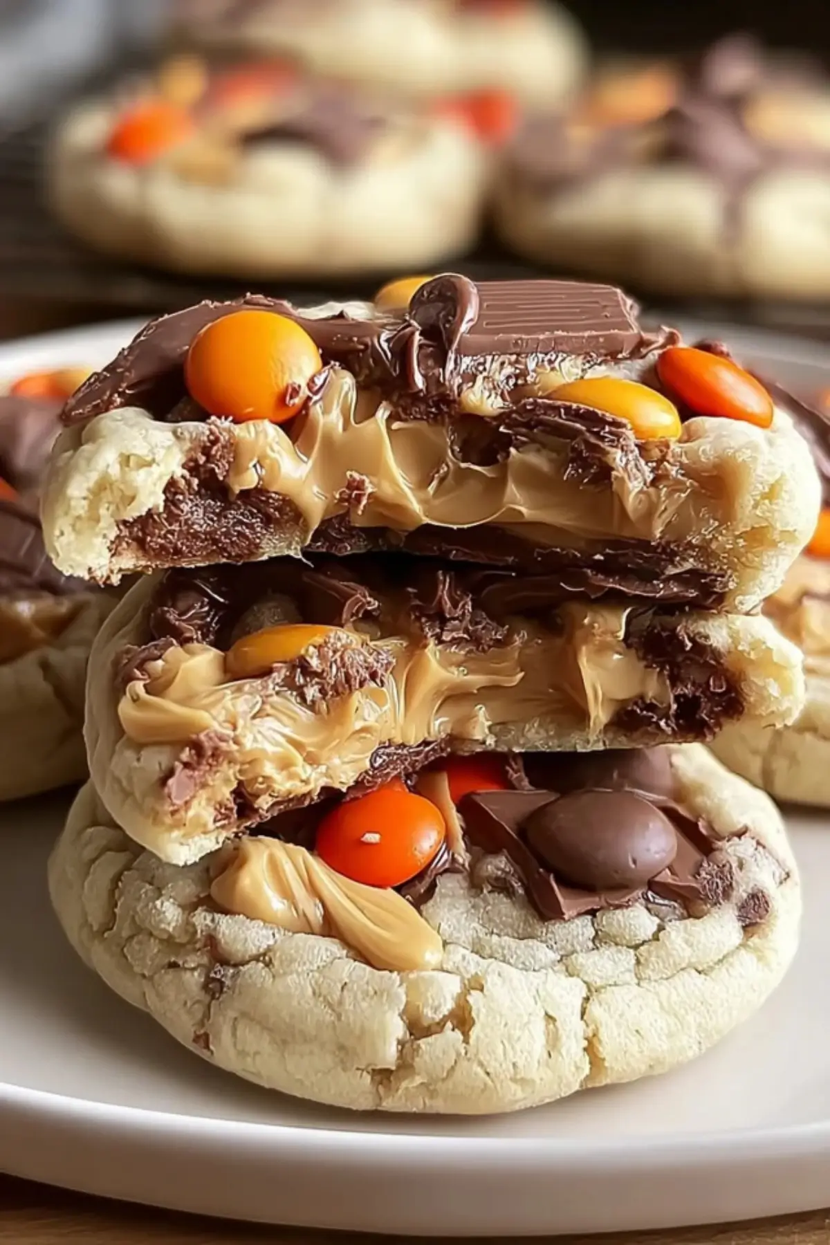 gooey reese's cheesecake cookies