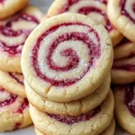 raspberry swirl shortbread cookies