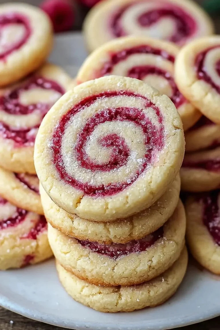 raspberry swirl shortbread cookies