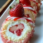 strawberry cheesecake sushi roll