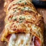tremendous cheesy pepperoni stromboli