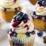 white chocolate blueberry cheesecake cupcakes
