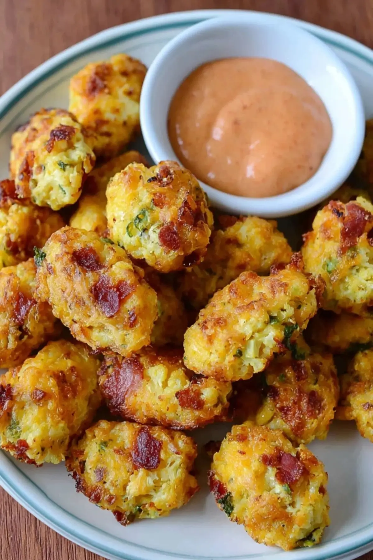Bacon Cheddar Cauliflower Tots