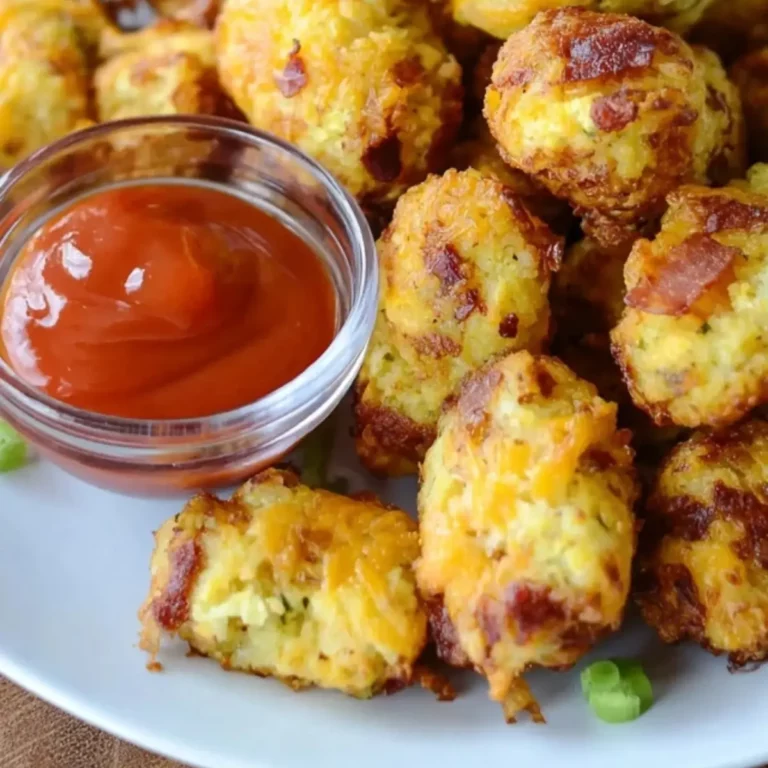 Bacon Cheddar Cauliflower Tots