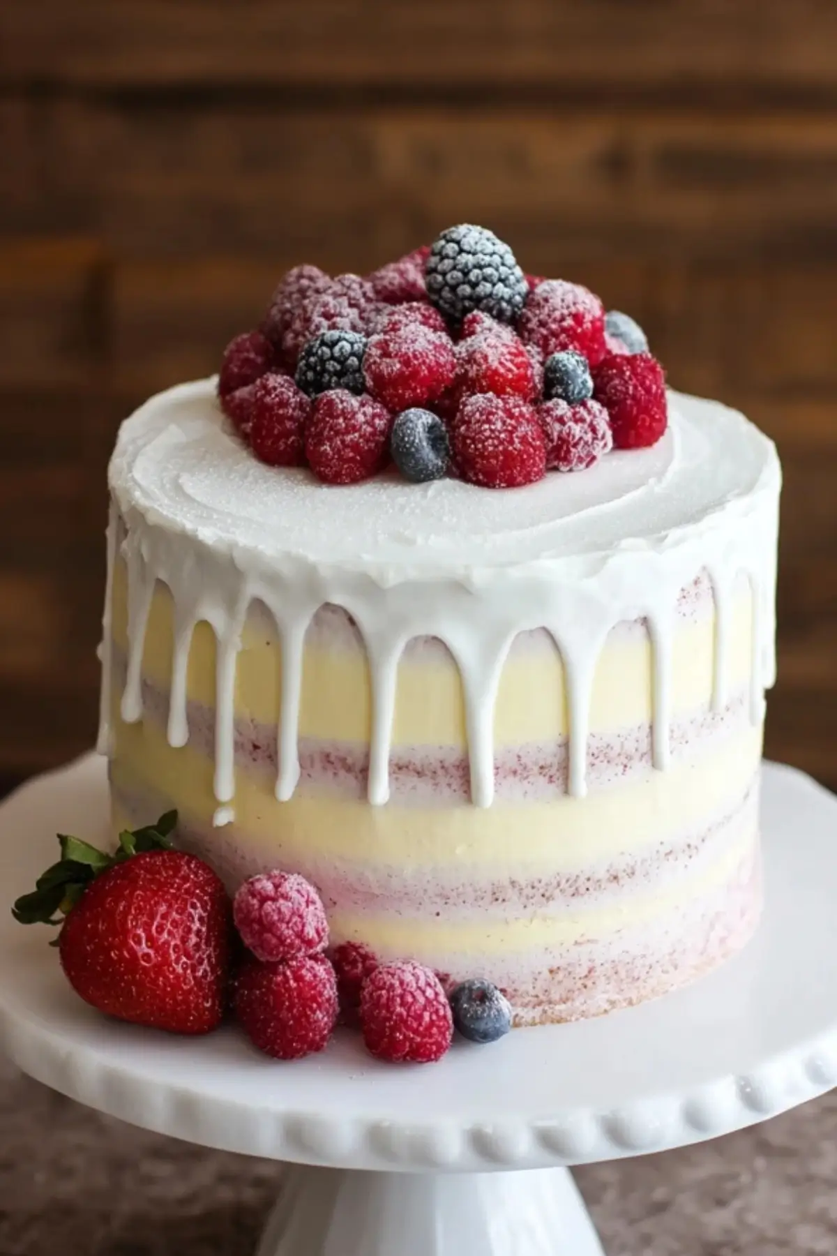 Berry Vanilla Naked Cake