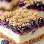 Blueberry Crisp Cheesecake Bars