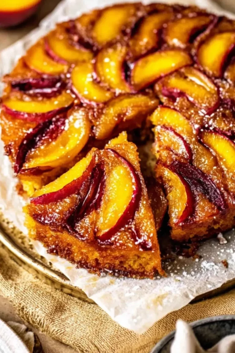 Bourbon Peach Upside Down Cake