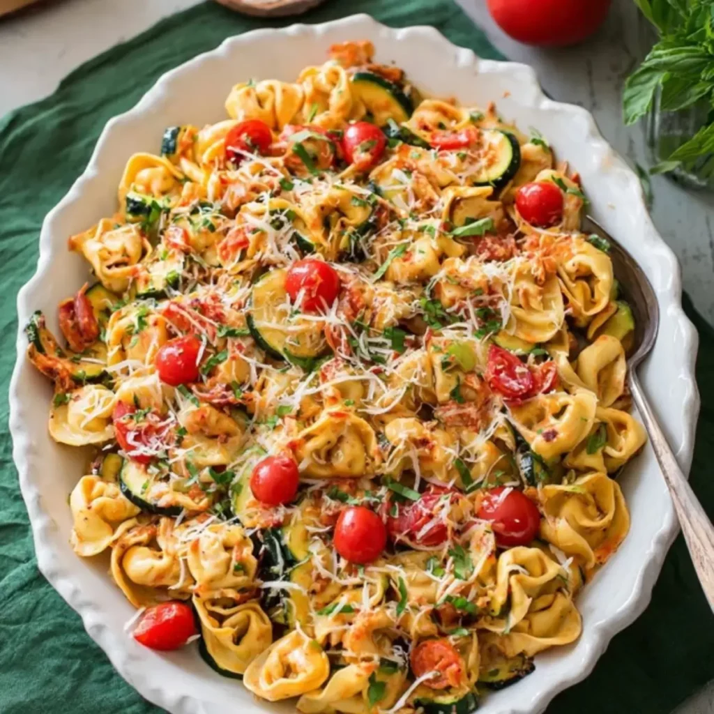 Cheese Tortellini with vegetables