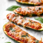 Cheesy Baked Zucchini with Marinara