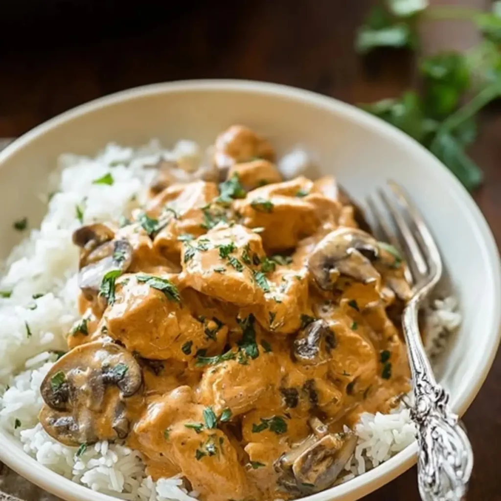 Chicken Stroganoff with Mushrooms