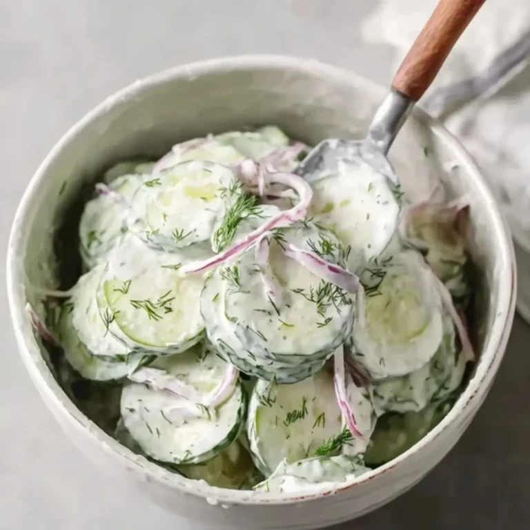Creamy Dill Cucumber Onion Salad