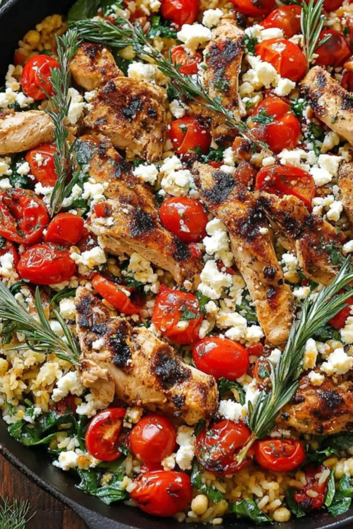 "Greek Chicken and Lemon Rice
chicken rice feta tomatoes"