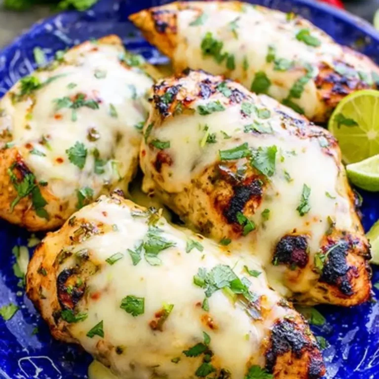 Grilled Salsa Verde Pepper Jack Chicken
