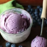 Homemade Blueberry Ice Cream