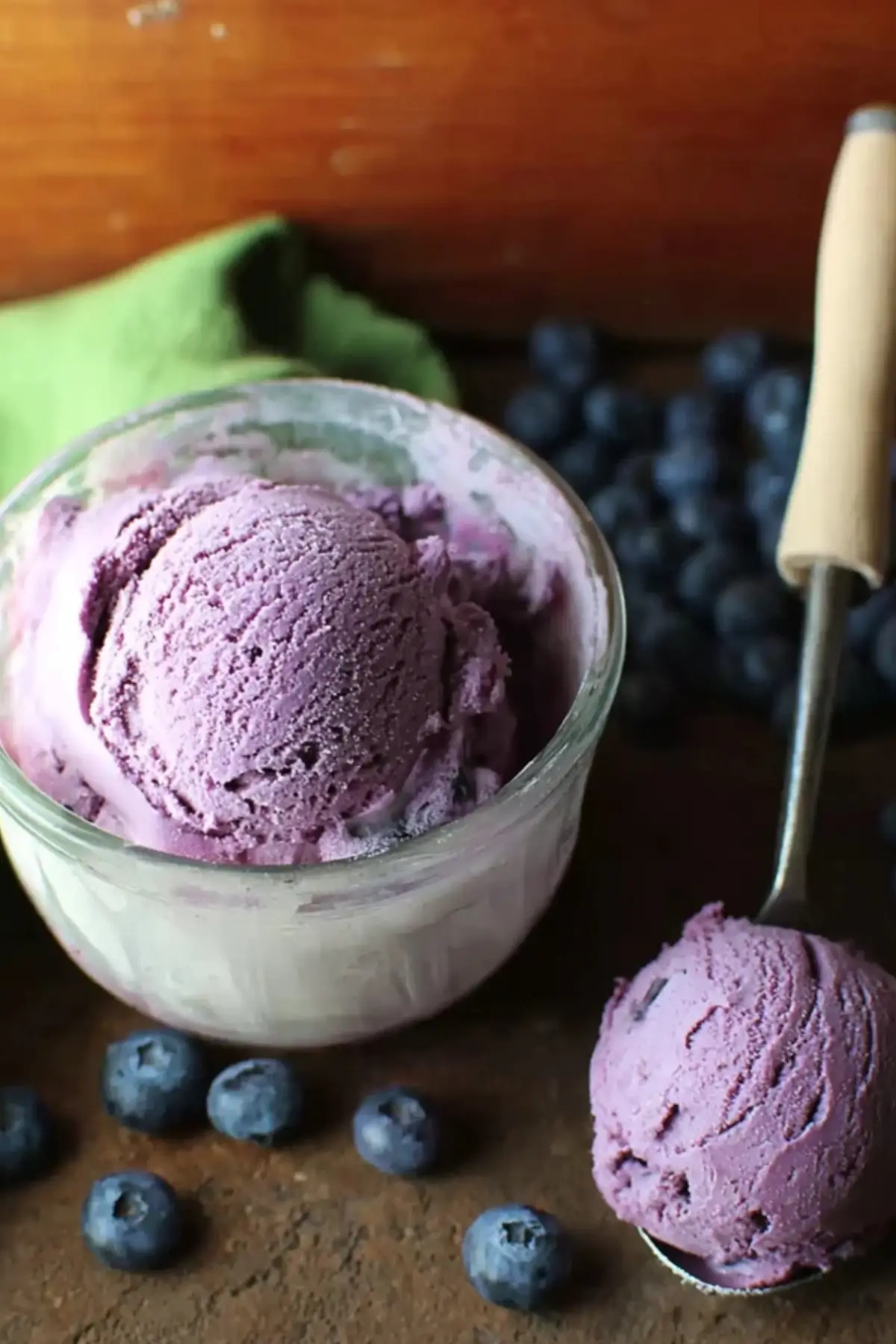 Homemade Blueberry Ice Cream