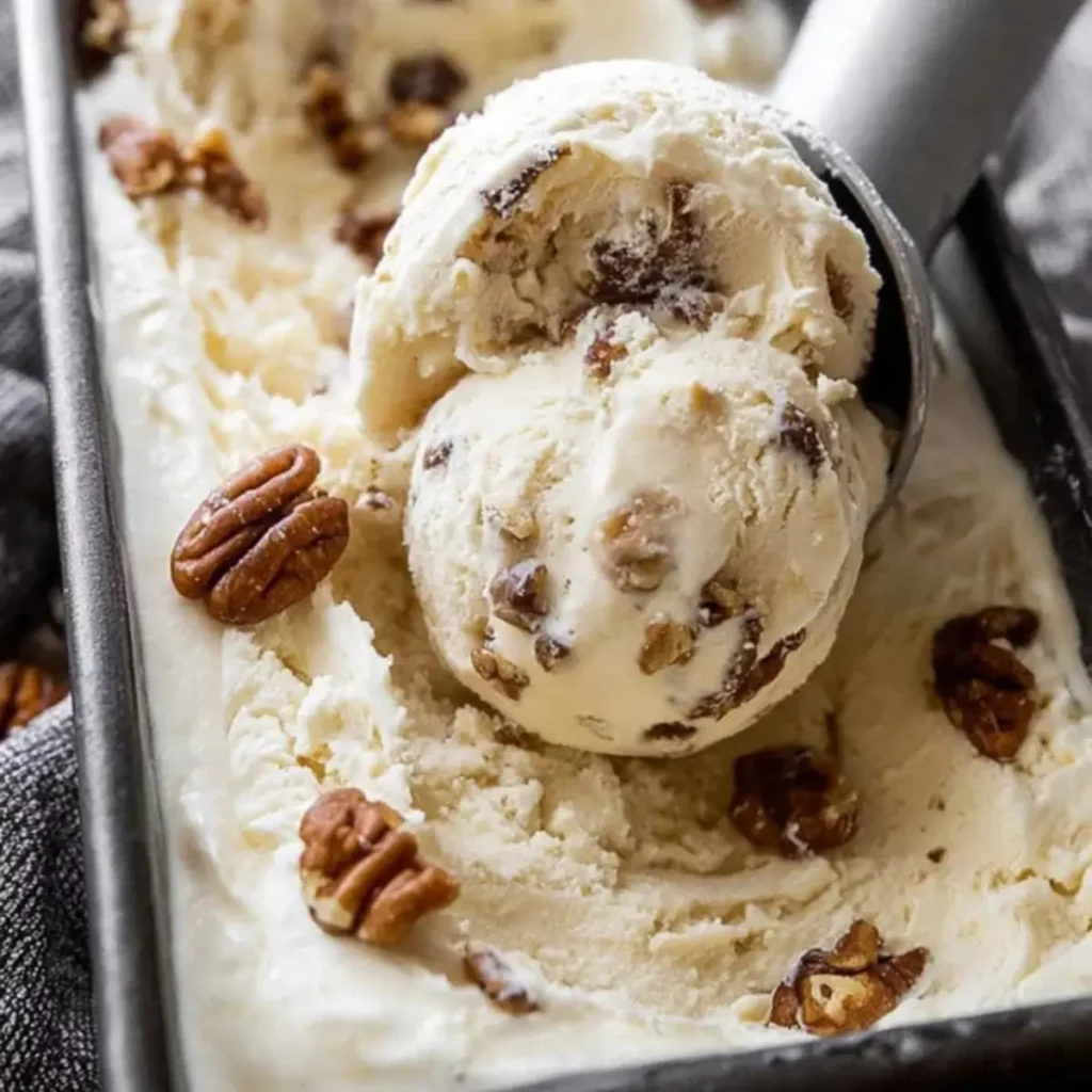 Homemade Butter Pecan Ice Cream