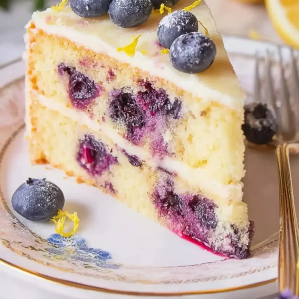 Lemon Blueberry Buttermilk Cake