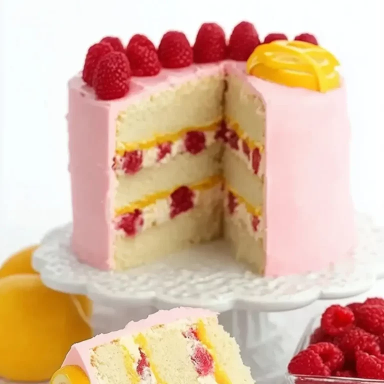 Lemon Raspberry Layer Cake