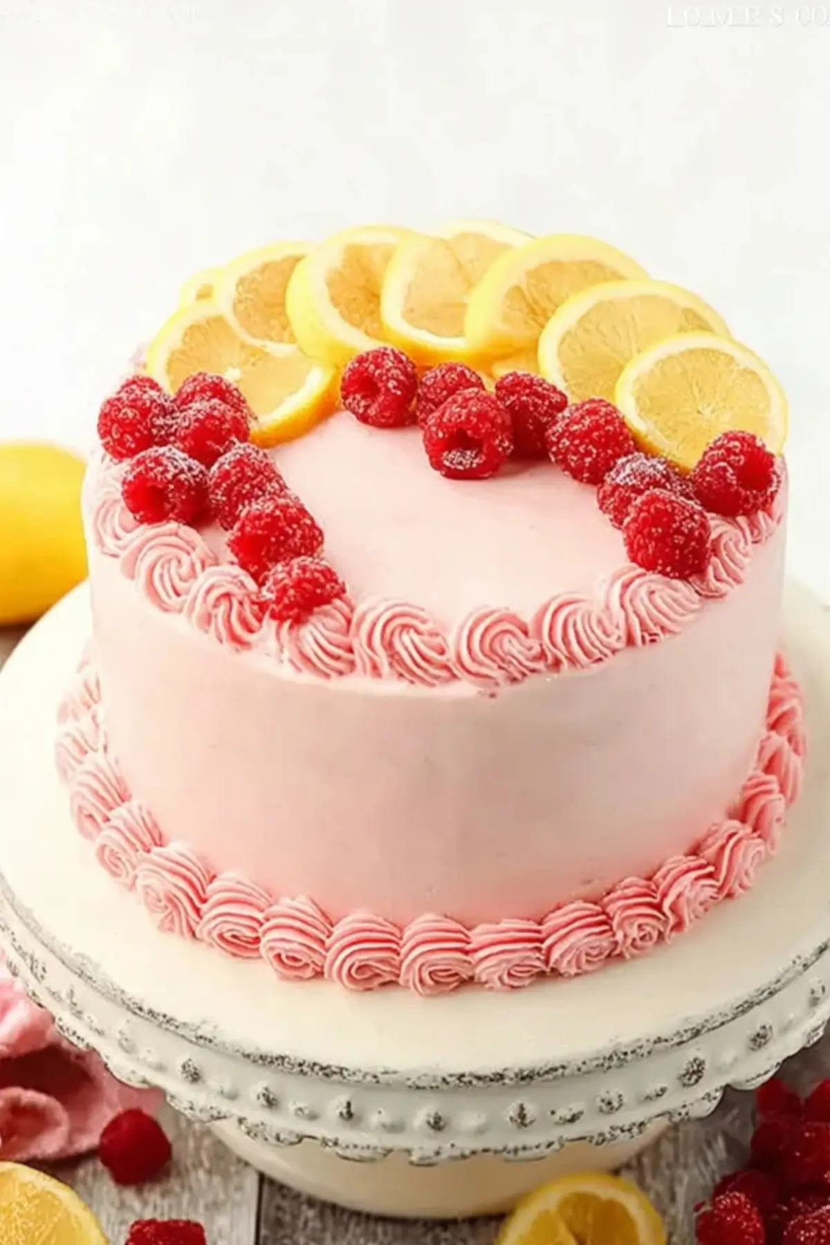 Lemon Raspberry Layer Cake