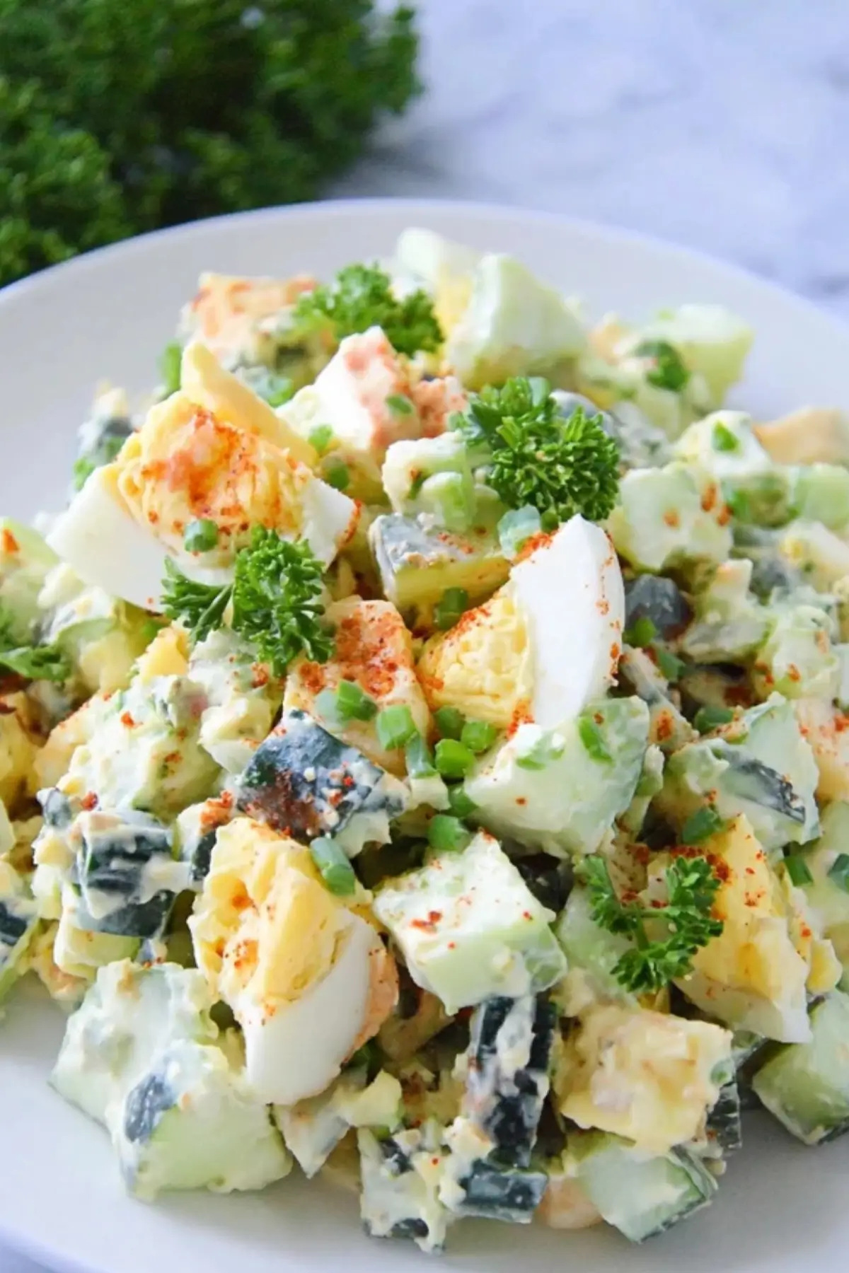Low Carb Cucumber Egg Salad