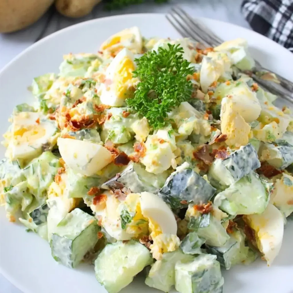 Low Carb Cucumber Egg Salad