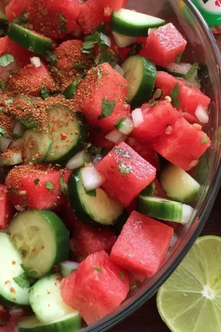 Mexican Watermelon Cucumber Salad