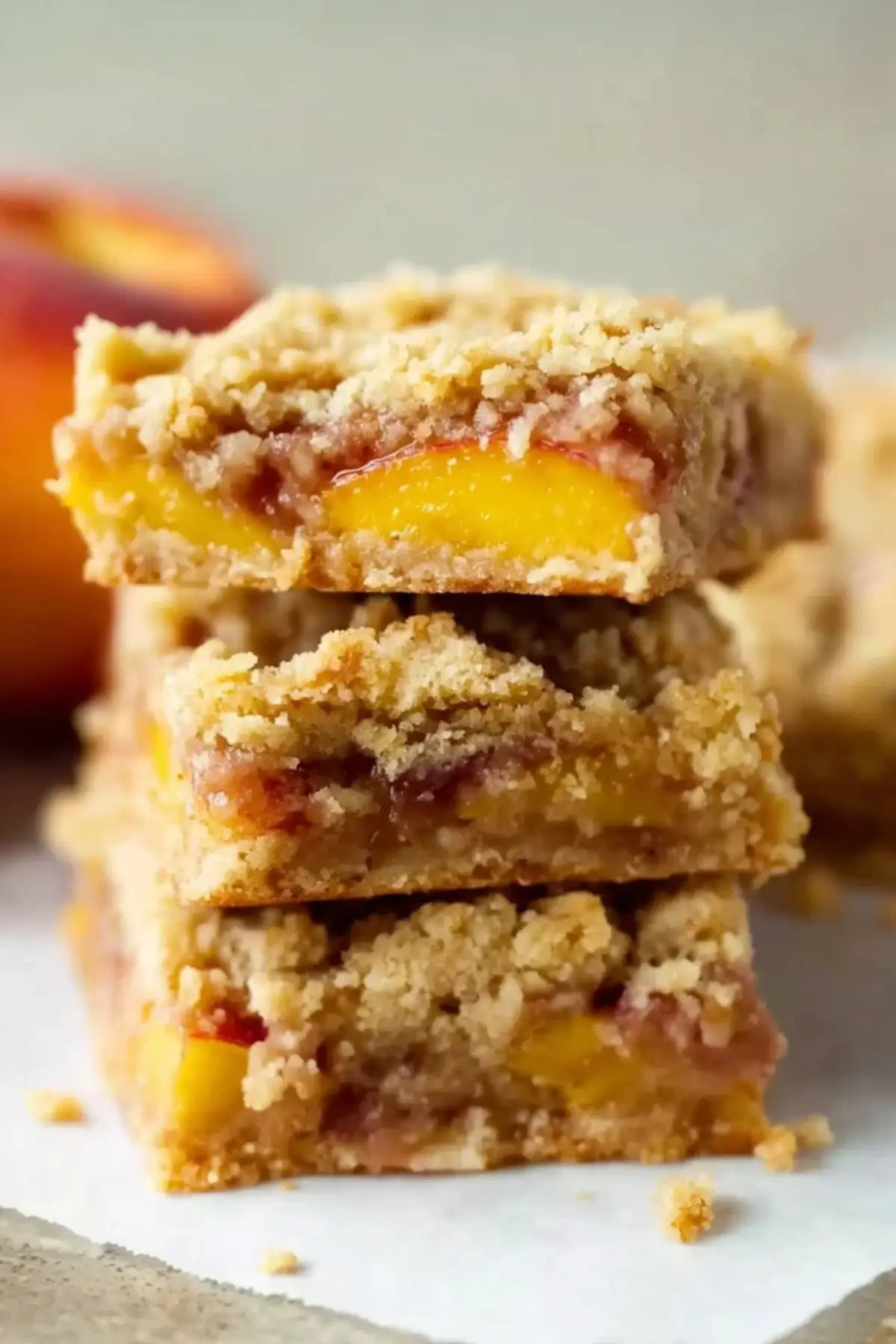 Nectarine Crumble Bars