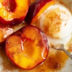 Nectarines with Cinnamon Honey Sauce