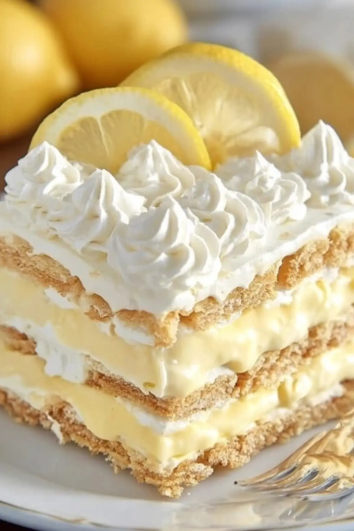 No-Bake Lemon Éclair Cake