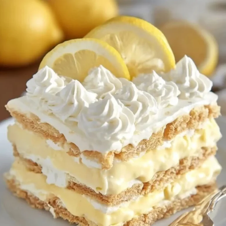 No-Bake Lemon Éclair Cake