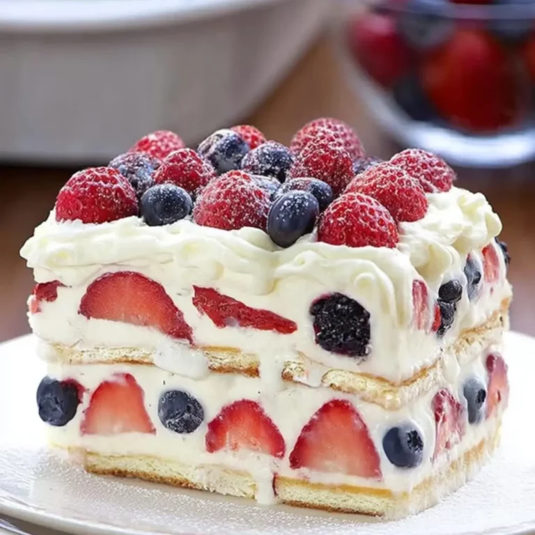 No Bake Summer Berry Icebox Cake