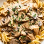 One Pan Chicken Stroganoff