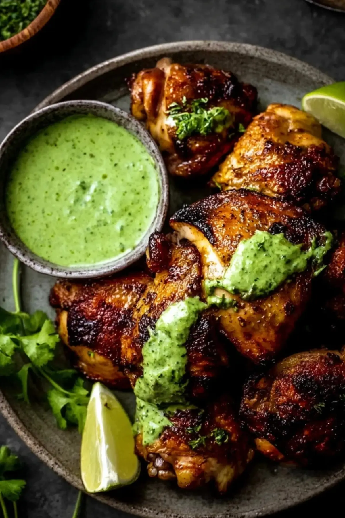 Peruvian Chicken with Green Sauce 