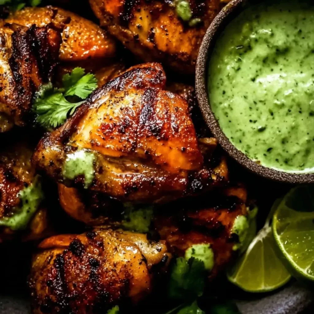 Peruvian Chicken with Green Sauce